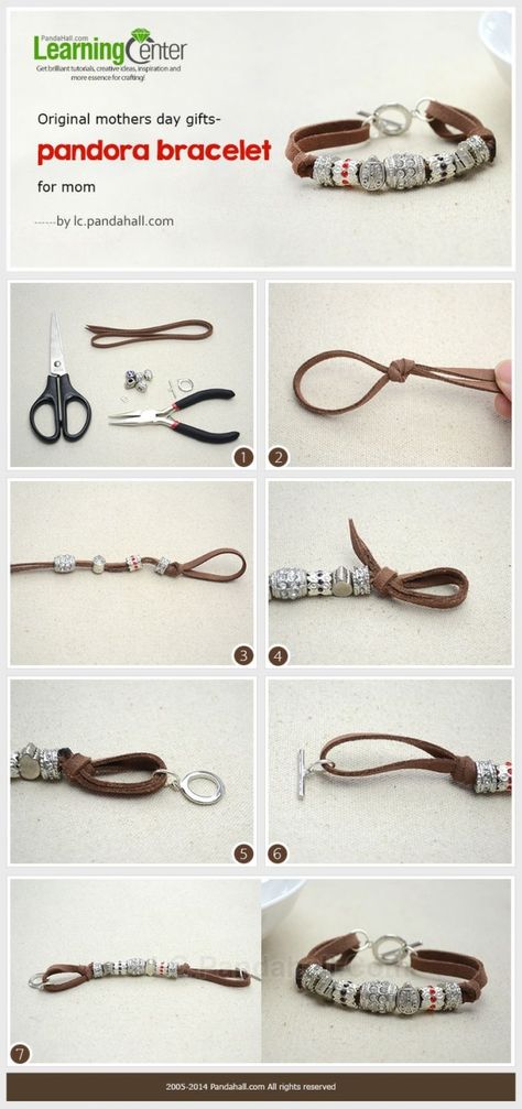 Make Leather Bracelets, How To Make Leather, Pandora Beads, Pulseras Diy, Cord Jewelry, Pola Gelang, Wolf Head, Jewelry Techniques, Suede Cord