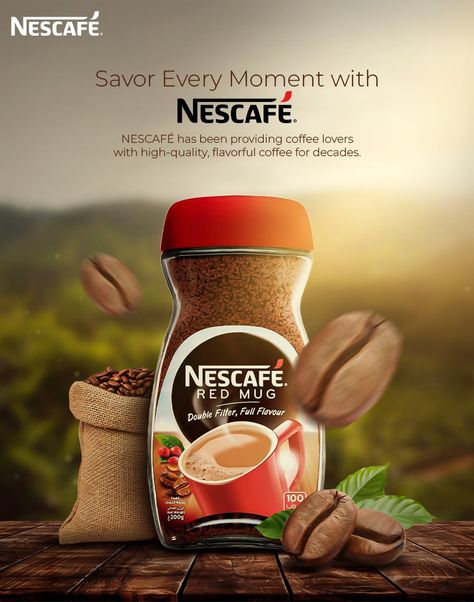 Ad Posters Creative, Advertisment Poster Products, Photoshop Images Creative, Advertising Posters Design, Nescafe Creative Ads, Creative Social Media Ads Design, Ad Creative Ideas, Food Products Ads, Creative Design Ideas Poster