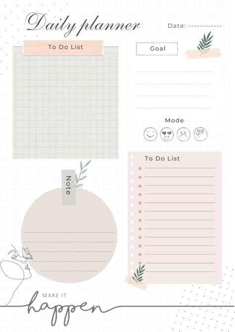 Weekly Planner Print, Weekly Planner Design, Notes Templates, Life Planner Organization, Flower Planner, Study Planner Printable, To Do Planner, Creative Bookmarks, Print Planner