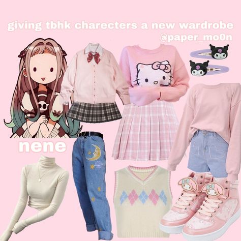 Yashiro Nene Inspired Outfits, Tbhk Outfits, Pastel Goth Aesthetic Outfit, Tbhk Oc, Sanrio Outfits, Pastel Goth Outfits, Closet Cosplay, Yashiro Nene, Nerd Fashion