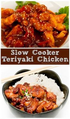 Chicken Substitute, Teriyaki Chicken Crock Pot, Fried Veggies, Dump Recipes, Slow Cooker Teriyaki Chicken, Slow Cooker Teriyaki, Chicken Teriyaki Recipe, Chicken Kitchen, Chicken Teriyaki