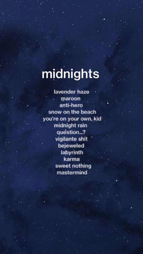 midnights tracklist taylor swift lyric lockscreen wallpaper