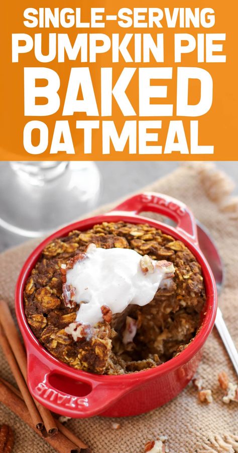 Healthy Dairy Free Dessert, Dairy Free Dessert Recipes, Pumpkin Pie Baked Oatmeal, Whole Grain Gluten Free, Oatmeal Baked, Canned Pumpkin Recipes, Baked Pumpkin Oatmeal, Baked Oatmeal Recipe, High Protein Desserts