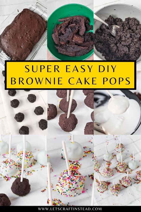 Brownie Pops Recipe, Cake Pop Icing, Chocolate Cake Pops Recipe, Brownie Cake Pops, No Bake Cake Pops, Cake Pop Recipe Easy, Oreo Cake Pops, Make Cake Pops, Diy Cake Pops