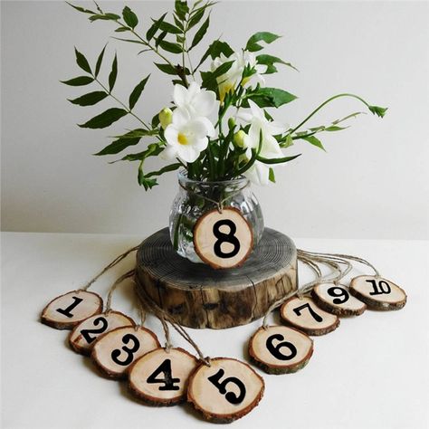 Wooden Wedding Decorations, Wooden Table Numbers Wedding, Wooden Table Numbers, Event Centerpiece, Wooden Numbers, Card Table Wedding, Rustic Wedding Table, Wedding Wall Decorations, Hanging Table