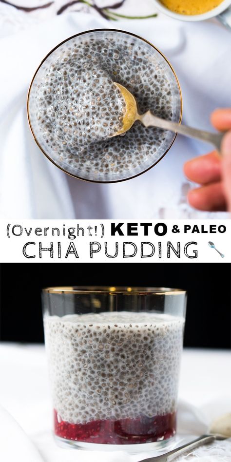 Overnight Gluten Free, Paleo & Keto Chia Pudding: The Ultimate Combination Guide! #chiapudding #keto #ketorecipes #lowcarb #paleo #glutenfree Keto Chia Pudding, Chia Recipe, Chia Seed Recipes, Healthy Food Facts, Keto Brownies, Chia Seed Pudding, Vegan Keto, Pudding Desserts, Healthy Diet Recipes