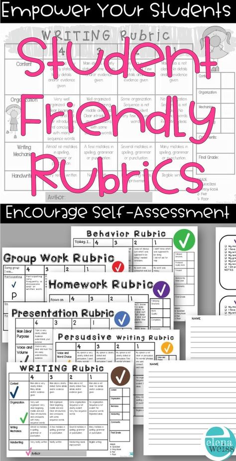 Rubrics For Assessment, Presentation Rubric, Student Self Assessment, Classroom Assessment, Writing Rubric, Formative Assessment, Teacher Organization, Personalized Learning, Photo Charms