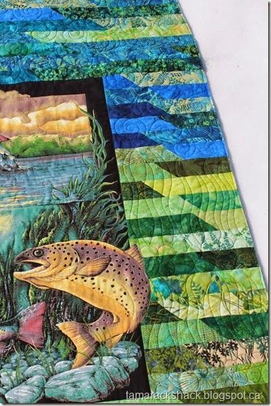 Fish Panel Quilt Patterns, Fish Panel Quilt Ideas, Quilt Fishing Theme, Fish Panel Quilts, Fishing Themed Quilts, Fishing Quilts Ideas, Fish Quilts Ideas, Fishing Quilt Patterns, Fish Quilt Patterns