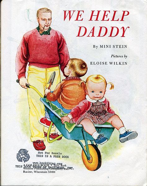 We Help Daddy - 001 by Ariel S. Winter, via Flickr Vintage Title, Eloise Wilkin, Title Pages, Books Vintage, Golden Book, Vintage Kids, Kids Book, Little Golden Books, We Are Family