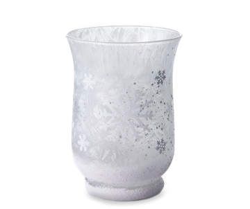 Indoor Decor | Big Lots 60th Birthday Party, Silver Snowflakes, Big Lots, Crackle Glass, Indoor Decor, White Silver, Candle Holder, Holiday Season, Candle Holders