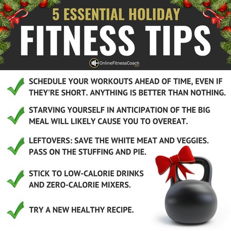 Holiday Fitness Tips Holiday Fitness Motivation, Don't Be Average, Get Sleep, Holiday Fitness, Holiday Weight Gain, Holiday Weight, Exercise Daily, What Is Health, Holiday Workout