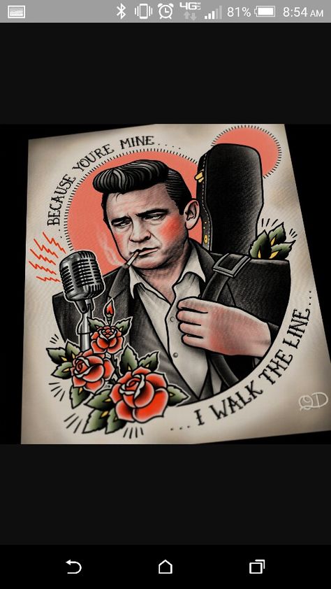 Johnny Cash Tattoo Ideas, Johnny Cash Tattoo Traditional, Johnny Cash Tattoo, Led Zeppelin Tattoo, Outlaw Tattoo, Hair Accessories Crown, Food Tattoos, Capricorn And Virgo, Lyric Tattoos