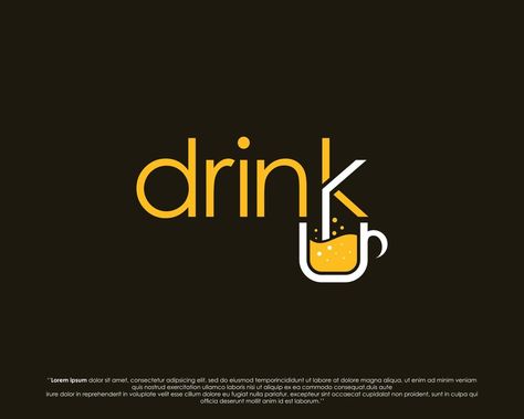 Drinks Logo Design Ideas, Drinks Branding Design, Drink Brand Logo, Juice Logo Design Ideas, Drink Logo Design Ideas, Logo Minuman Design, Drinks Logo Design, Fruit Juice Logo, Shake Logo