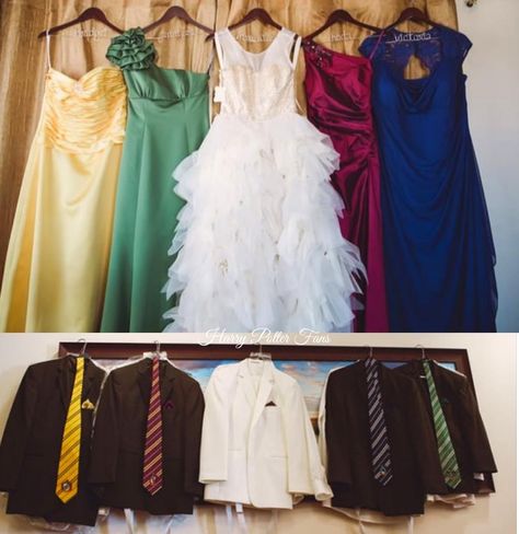 Hogwarts House Bridesmaids, Hogwarts Wedding Dress, Harry Potter Wedding Dresses Bridesmaid, Harry Potter Wedding Theme Bridesmaid, Harry Potter Wedding Bridesmaids, Bridesmaid Dresses Harry Potter, Hogwarts Themed Wedding, Harry Potter Bridesmaid Dresses, Harry Potter Themed Wedding Dress