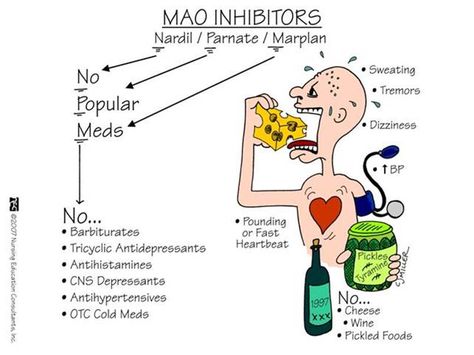 MAOIs Pharmacology Mnemonics, Pharmacology Studying, Nursing Board, Nursing Study Guide, Nursing Mnemonics, Mental Health Nursing, Pharmacology Nursing, Nursing School Survival, Psychiatric Nursing