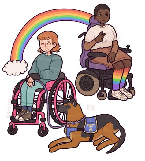 Arte Indie, Practice Drawing, Lgbt Art, Service Dog, Hard Working, Sketchbook Art Inspiration, Service Dogs, Drawing Reference Poses, Wheelchair