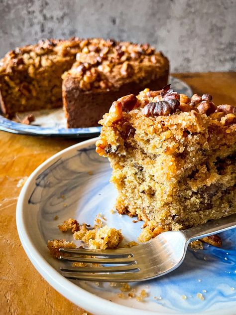 Cornmeal & Walnut Coffee Cake - We Are All Magic Lemon Coffee, Coca Cola Cake, Cola Cake, Coconut Flour Recipes, Sheet Cake Recipes, Lemon Flavor, Moist Chocolate Cake, Gluten Free Grains, Flour Recipes