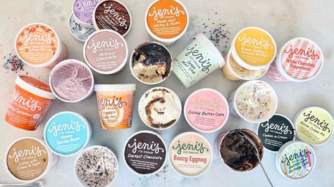 Jeni Ice Cream, Jeni’s Ice Cream, Jenis Ice Cream, Wedding Cake Ice Cream, Jeni's Ice Cream, Gooey Butter Cake, Cream Biscuits, Caramel Ice Cream, Boston Cream Pie