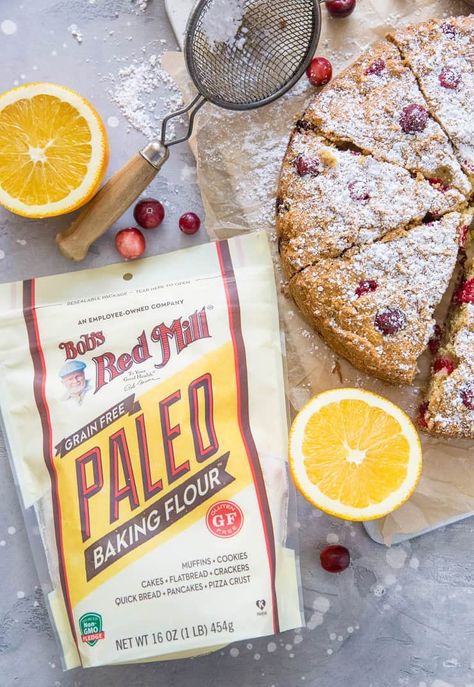 Bob's Red Mill Paleo Flour Recipes, Bobs Red Mill Paleo Baking Flour Recipes, Bobs Red Mill Paleo Flour Recipes, Cranberry Orange Breakfast, Paleo Cake Recipes, Flav City, Hippy Girl, Paleo Flour, Cranberry Orange Cake