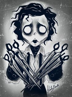 Art Of Tim Burton, Tim Burton Drawings Style, Tim Burton Drawings, Tim Burton Art Style, Tim Burton Tattoo, Scary Drawings, Horror Drawing, Tim Burton Style, Tim Burton Art