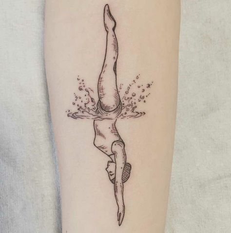 Ampersand Tattoo, Wishbone Tattoo, Swimmer Tattoo, Knitting Tattoo, Inspiring Tattoos, Pearl Tattoo, Swimming Tattoo, Sport Tattoos, Dove Tattoos