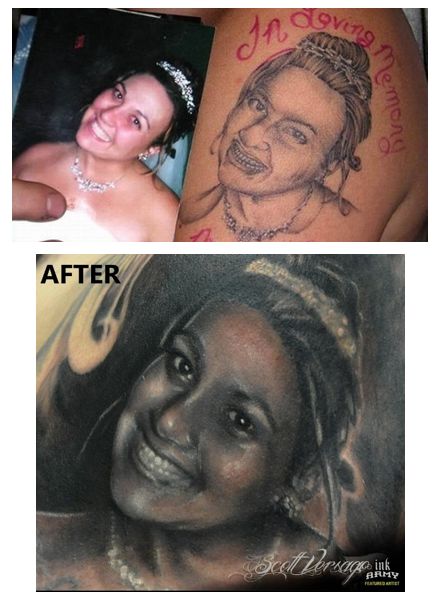 amazing transformation...  beautiful story. this artist fixed this tattoo (which circulated the internet as the "world's worst tattoo") for free... artist is in akron ohio. Worlds Worst Tattoos, Buck Tattoo, Tattoo God, Tattoo Fixes, Tattoo Mistakes, Faded Tattoo, Worlds Best Tattoos, Tattoo Fails, Weird Tattoos