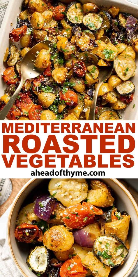 Mediterranean Roasted Vegetables Mediterranean Veggies Recipes, Recipes Using Vegetables, Italian Mixed Vegetables, Mediterranean Veggie Salad, Roasted Vegetable Recipes Meals, Easy Roasted Veggies, Easy Sides Vegetables, Meal Prep Roasted Veggies, Meditterean Dinner Recipes