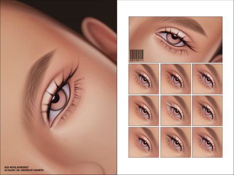 The Sims Resource - Maxis Match 2D Eyelashes | N37 Sims 4 Cc Sims Resource Eyelashes, Sims 4 2d Lashes, The Sims Resource Maxis Match, The Sims 4 Cc Lashes, Glossier Eyeliner, Cc Face, The Sims 4 Pack, Cc Shopping, Sims 4 Tsr