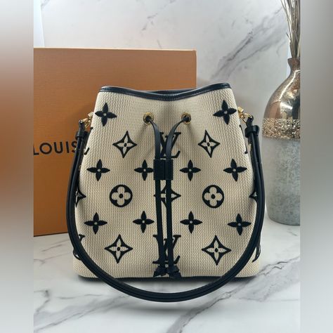 Brand New, Extremely Rare! Box, Dust Bag, Adjustable Strap Rfid Microchipped Rare Louis Vuitton, Embroidered Monogram, Louis Vuitton Bags, Black Cream, Louis Vuitton Bag, Dust Bag, Adjustable Straps, Louis Vuitton, Monogram