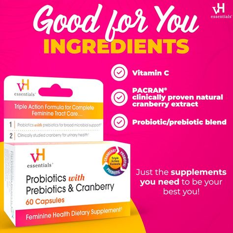 sponsored ad Vh Essentials, Probiotics For Women, Cranberry Powder, Urinary Tract Health, Cranberry Extract, Urinary Health, Prebiotics And Probiotics, Natural Laundry, Feminine Health