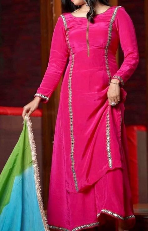 Pink Suit Design, Lass Design Suit, Suite Design For Women, Plain Suit Designs Indian, Printed Frocks For Women, Frock Suit Ideas, Frocks For Women, Frock Ideas, Long Frocks For Girls