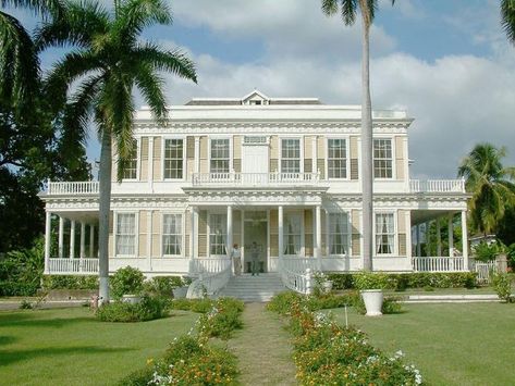 Colonial Caribbean Architecture Carribean Architecture, Colonial Caribbean, Estate Mansion, Caribbean Architecture, 3 Storey House, Old Estate, British Colonial Decor, Traditional Japanese Architecture, Visit Cuba