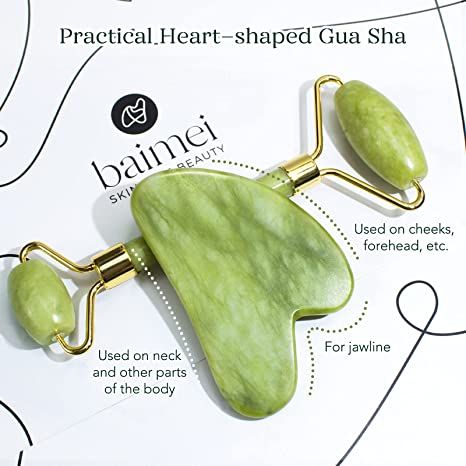 This will perfectly form and shape your face. It also gets rid of the fat face you do not want to have. Face Roller And Gua Sha, Muscle Tension Relief, Facial Puffiness, Roller And Gua Sha, Gua Sha Set, Face Massager Tool, Jade Face Roller, Facial Tools, Muscle Roller