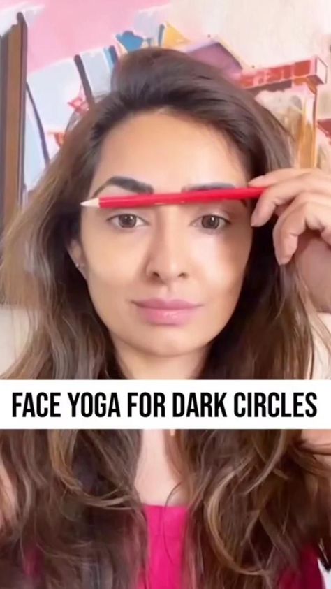 Face Sculpture Exercise, Face Massage For Dark Circles, Eye Massage For Dark Circles, Yoga For Dark Circles, Face Excise, Eyes Yoga, Facial Massage Steps, Facial Massage Techniques, Tips For Glowing Skin