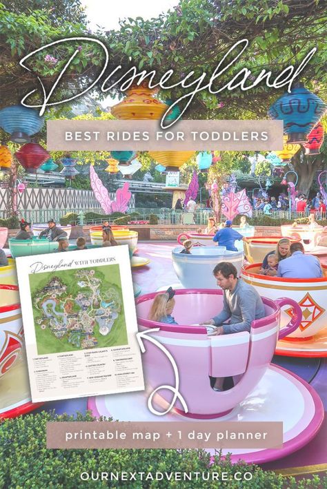 Disneyland For Toddlers, Disneyland Rides For Toddlers, Toddler Disneyland, Disneyland Toddler, Disneyland With A Toddler, Disney Family Trip, Disney World Itinerary, Disneyland Vacation Planning, Disneyland Guide