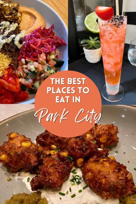 A Foodie's Guide to Park City, Utah: The Best Restaurants | Park City isn't just for skiing...it's got a surprisingly great food scene! Here are some of the best Park City restaurants & coffee shops to hit during your visit. From fast, casual lunch spots to fancy dinner splurges, bakeries to Thai food, these restaurants in Park City should be on your list! #parkcity #utah #foodie Best Restaurants In Park City Utah, Park City Utah Summer, Foodie Travel Usa, Park City Utah Winter, Park City Restaurants, Parkcity Utah, Utah Restaurants, Utah Food, Utah Ski