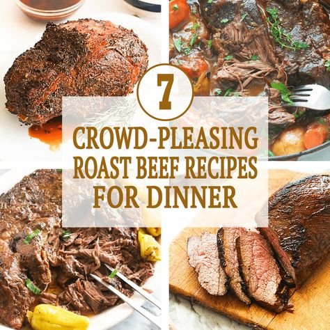 Beef Entrees For A Crowd, Beef Roast For A Crowd, Roast Beef For A Crowd, Beef Dishes For A Crowd, Roast For A Crowd, Roast Beef Dinner Ideas, Beef For A Crowd, Beef Manhattan, Oven Roasted Tri Tip