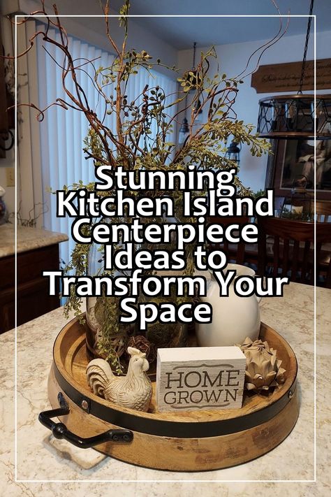 Discover stunning kitchen island centerpiece ideas that will transform your space into a culinary haven. From elegant floral arrangements to chic fruit displays, these creative designs will elevate your kitchen's aesthetic and functionality. Whether you prefer a modern look or a rustic charm, find inspiration to make your kitchen island the focal point of your home. Explore unique styles and tips to create the perfect centerpiece that reflects your personality and enhances your décor. Kitchen Island Arrangements, Kitchen Island Display Ideas, Center Island Decor Farmhouse, Large Island Centerpiece Ideas Modern, Farmhouse Kitchen Island Centerpiece, How To Style A Kitchen Island, Large Kitchen Island Decor, Center Island Decor, Island Tray Decor