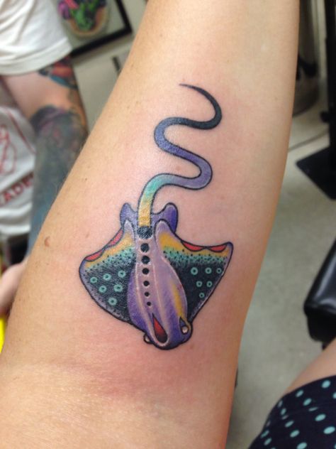 Small Stingray Tattoo, Sting Ray Tattoo, Stingray Tattoo, Ray Tattoo, Eagle Ray, Funky Tattoos, Art Body, The Eagle, Flash Art