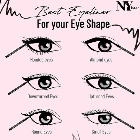 Best Permanent Eyeliner Styles for Each Eye Shape (2021) - PMUHub Eyeliner For Almond Shaped Eyes, Permanent Eyeliner Styles, Eyeliner Round Eyes, Lid Eyeliner, Everyday Eyeliner, Makeup For Downturned Eyes, Eyeliner For Almond Eyes, Different Eyeliner Styles, Almond Eye Makeup