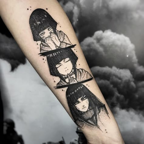 Hinata Tattoo, Anbu Tattoo, Geisha Tattoo Design, Sakura Tattoo, Gamer Tattoos, Sketch Style Tattoos, Geisha Tattoo, Naruto Tattoo, Harry Potter Tattoos