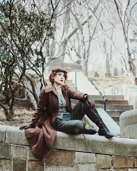 Rachel Maksy (@rachel_maksy) • Instagram photos and videos Rachel Maksy Hair, Rachel Maksy Outfits, Rachel Masky, Grandpa Aesthetic, Vintage Explorer, Rachel Maksy, History Bounding, Shirt Vest, Vintage Inspired Outfits