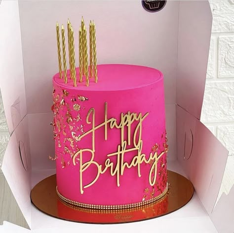 Hot Pink 18th Birthday Cake, 40th Pink Birthday Party, Pretty In Pink Birthday Cake, Bright Pink Birthday Cake, 30th Birthday Pink Theme, Pink 40th Birthday Cake, 30th Birthday Cake Pink, Birthday Cake 2024, 34 Birthday Cake