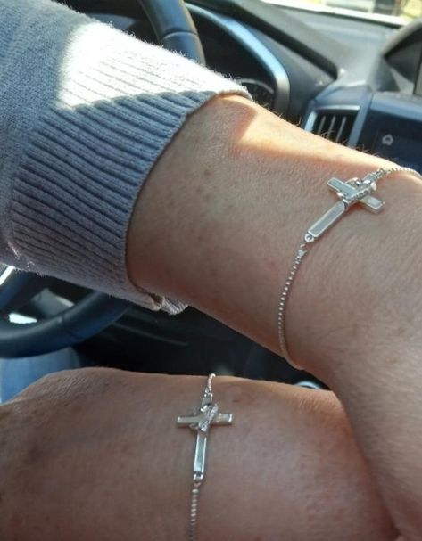 Matching Cross Bracelets, Matching Cross Necklaces, Praising God, Silver Jewlery, Girl M, Cross Bracelet, This Is Love, Future Life, Matching Bracelets