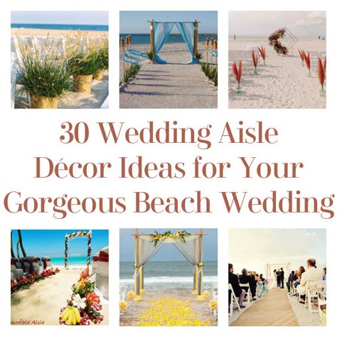 Hello, DIYers! Planning a wedding on the beach?! This popular, and lovely choice comes with a built in backdrop that is to die for! But it does present some challenges in regards to setting up. First of all, sand is not wonderful for heels… or shoes of any kind really! So you’ll want to plan […] The post 30 Wedding Aisle Décor Ideas for Your Gorgeous Beach Wedding appeared first on DIY Projects by Big DIY Ideas. Bold Wedding Colors, Wedding Walkway, Wedding Aisle Decor, Beach Wedding Aisles, Diy Beach Wedding, Wedding On The Beach, Instead Of Flowers, Beach Wedding Flowers, Wedding Aisle Decorations