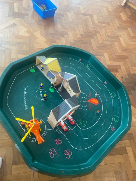 using chalk pens and fireman sam Fireman Sam, Tuff Tray, Chalk Pens, Poker Table, Chalk, Tray, Home Decor, Home Décor