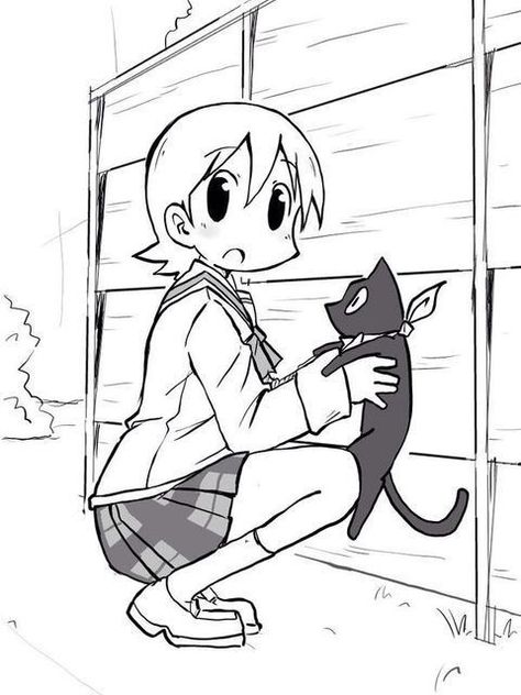 Nichijou Manga, 3d Pose, Azumanga Daioh, Bin Laden, Ordinary Life, Anime Cover Photo, Cat Icon, Anime Artwork Wallpaper, Drawing Tips