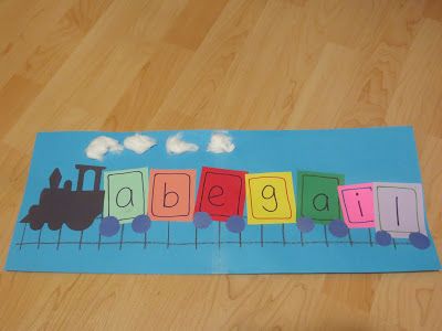 Train Theme For Preschool, Train Craft For Preschool, Name Train Preschool, Preschool Train Craft, Train Name Craft Preschool, Train Classroom Theme, Train Crafts For Toddlers, Name Train Craft, Train Activities For Preschool