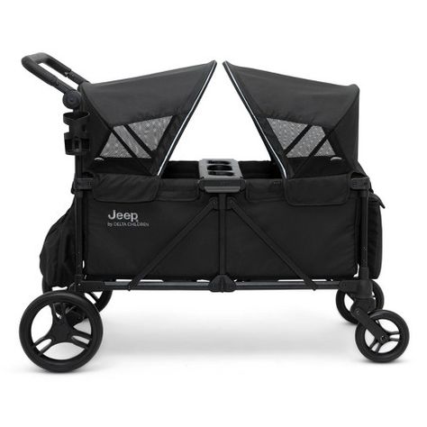 Jeep Evolve Stroller Wagon by Delta Children - Black Chicco Keyfit 30, Jeep Sport, Jeep Baby, Stroller Wagon, Kids Wagon, Kids Strollers, Best Double Stroller, Convertible Stroller, Best Baby Strollers