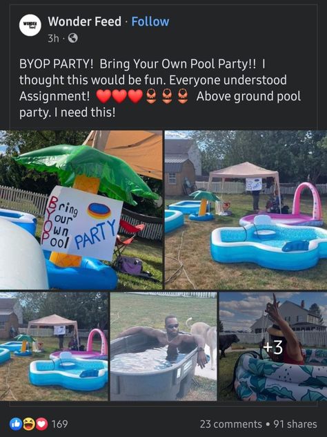 Byop Pool Party, Outdoor Pool Party Ideas, Bring Your Own Pool Party Backyards, Outdoor Party Ideas For Adults Backyards, Bring Your Own Pool Party, Adult Summer Party, Water Balloon Games, Twins Party, Pool Oasis